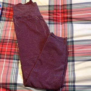 Maroon “PINK” leggings